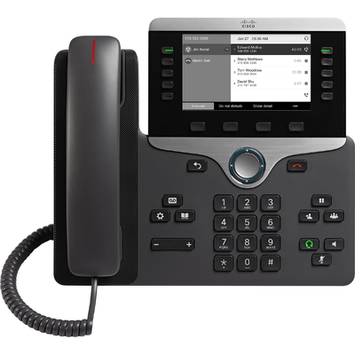 CP-8845-K9 Cisco IP Phone 480 X 272 Resolusi 10/100/1000 Ethernet Dengan Codec Suara G.729ab