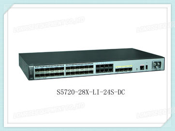 S5720-28X-LI-24S-DC Ethernet Huawei Beralih 24 Gig SFP, 4 10 Gig SFP +, DC -48V, akses depan