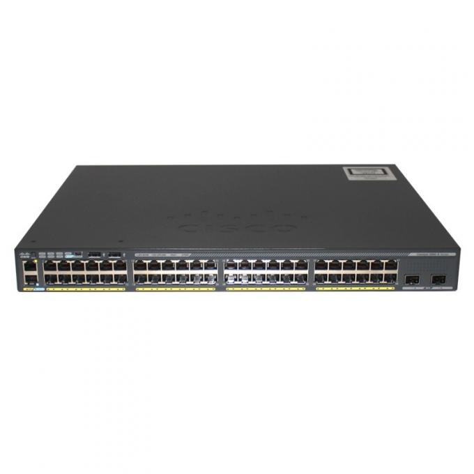 C1000-48P-4G-L Sakelar Cisco Catalyst Seri 1000 	 48x port Ethernet 10/100/1000 PoE+ dan anggaran PoE 370W, 4x uplink SFP 1G 3