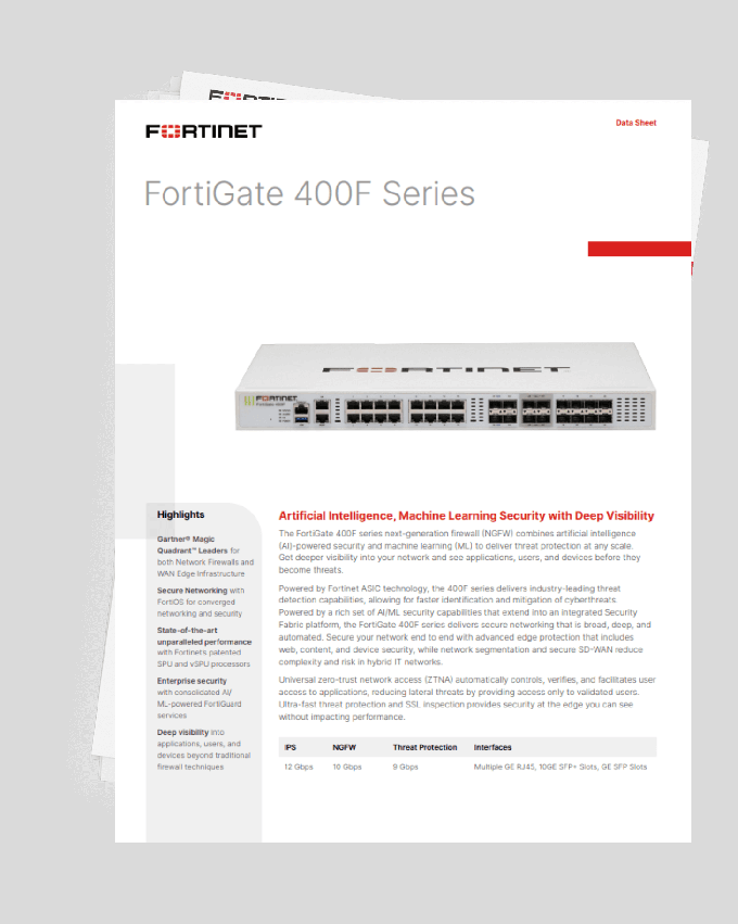Firewall generasi berikutnya seri FortiGate 400F (NGFW) 0