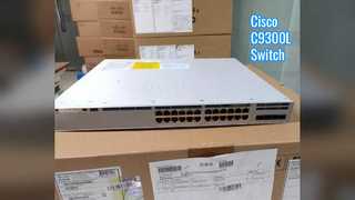 Saklar Cisco C9300L-24T-4G-E 9300, Tembaga 24x1G/4x1G SFP/Data Saja