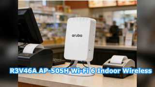 R3V46A AP-505H Wi-Fi 6 Titik Akses Nirkabel Dalam Ruangan, 1,77 Gbps, Dual Band, Bertenaga PoE, Pemasangan di Langit-Langit
