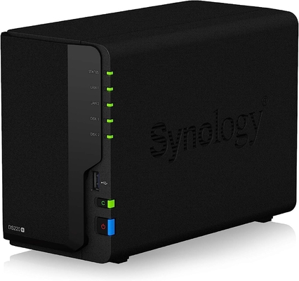 Synology DiskStation DS220+ NAS Server untuk Bisnis dengan Celeron CPU, 6GB Memory, 8TB HDD Storage, Sistem Operasi DSM