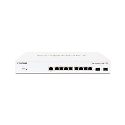 FS-108E-POE Fortinet FortiSwitch 100 Series Layer 2 FortiGate switch controller kompatibel PoE+ switch dengan 8 x GE RJ45