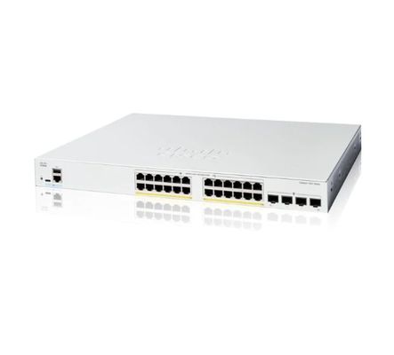 C1200-24P-4G 24x 10/100/1000 PoE+ port dengan anggaran daya 195W, 4x Gigabit SFP, Rack-mountable