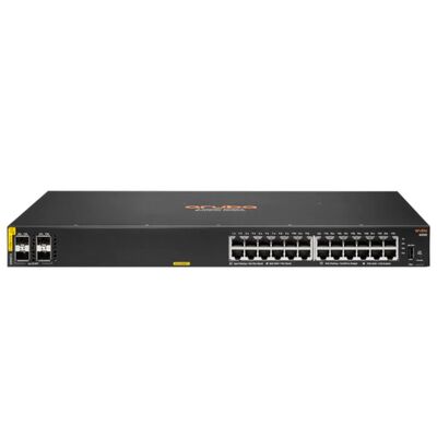 Aruba CX 6000 Managed Switch dengan 24 x 10/100/1000 (PoE+) + 4 x Gigabit SFP Ports 370W PoE Budget dan Desain Stackable