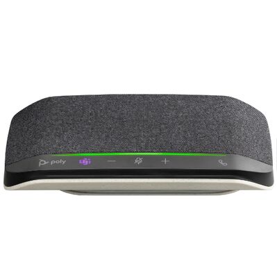 HP Poly Sync 10-M - Speakerphone handsfree - berkabel - USB-A, USB-C - perak - Bersertifikasi untuk Microsoft Teams