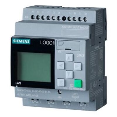 LOGO Siemens! 8.3 PLC (6ED1052-1MD08-0BA1) Unit Dasar 12/24RCE, 8DI/4DO, Ethernet, Layar