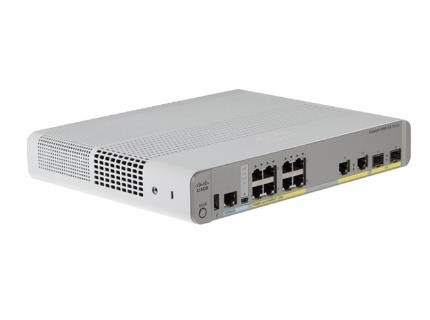 WS-C2960CX-8PC-L 8 Gigabit Ethernet Port 8 PoE+ Output 124W PoE Budget 2 1G SFP dan 2 1G Tembaga Uplinks