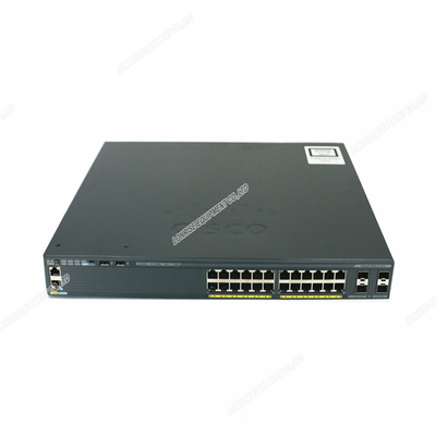 WS-C2960X-24PD-L Catalyst tertutup baru 2960-X Switch 24 GigE PoE 370W 2 X 10G SFP + LAN Base