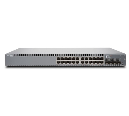 EX3400-24P EX3400 24-Port 10/100/1000BaseT PoE+ 4 X 1/10G SFP/SFP+ 2 X 40G QSFP+ Penggemar Redundan Aliran Udara Front-To-Back