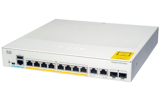 C1000-8T-2G-L Cisco Catalyst 1000 Series Switch 8x 10/100/1000 Ethernet Port 2x 1G SFP Dan RJ-45 Combo Uplinks