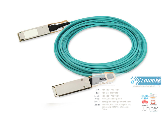 Kabel AOC 02311KNQ QSFP-100G-AOC-10M Kabel Optik Aktif QSFP28 100G (850nm 10m AOC) siap digunakan