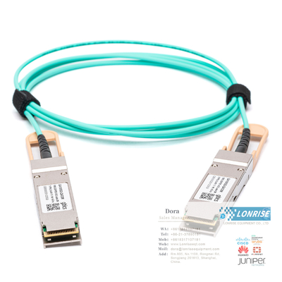 Kabel AOC 02311KNQ QSFP-100G-AOC-10M Kabel Optik Aktif QSFP28 100G (850nm 10m AOC) siap digunakan