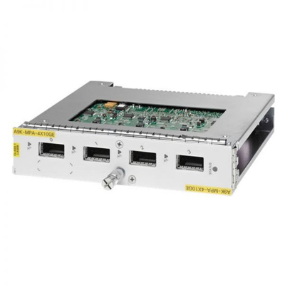 Modul ekspansi CiscoA9K-MPA-4X10GE Data Rate Cisco Modul plug-in Small Form-Factor Jarak Transmisi 300m