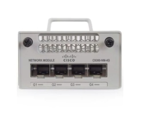 C9300 NM 4G Catalyst 9300 Series Modules & Cards Catalyst 9300 4 x 1GE Network Module untuk port uplink dari Cisco Catalyst 9300 Series Switches