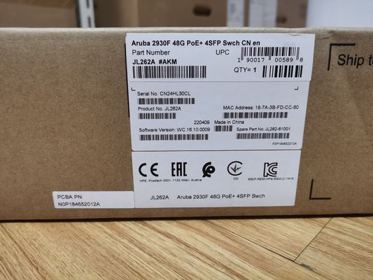 JL262A 
Aruba 2930F 48G PoE+ 4SFP Switch