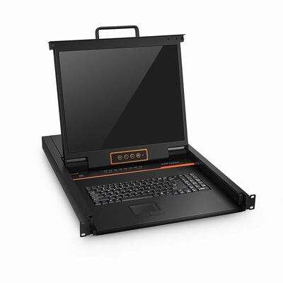 8-Port x1 Pengguna VGA 1U Rack-Mount USB KVM Switch dengan LED 19", Termasuk 8 x Kabel VGA