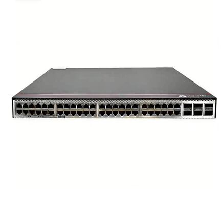 Sakelar Huawei CloudEngine 6800 CE6857E-48T6CQ-F dengan 48x Port Listrik 10GE dan 6x Port QSFP28 100GE Catu Daya AC Ganda