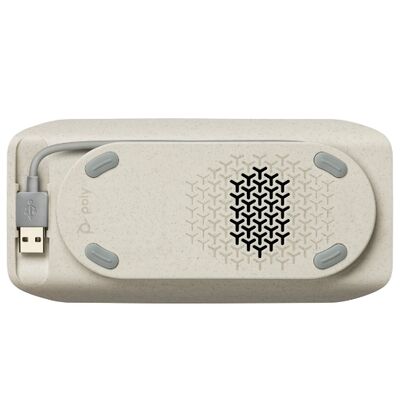 HP Poly Sync 10-M - Speakerphone handsfree - berkabel - USB-A, USB-C - perak - Bersertifikasi untuk Microsoft Teams