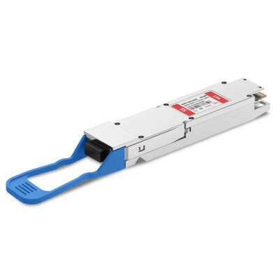 TS-OP-314H-10C/400G OSFP LR4 Fined Top Optical Transceiver dengan panjang gelombang 1310nm dan transmisi 10km untuk jaringan kepadatan tinggi