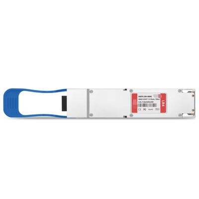 TS-OP-314H-10C/400G OSFP LR4 Fined Top Optical Transceiver dengan panjang gelombang 1310nm dan transmisi 10km untuk jaringan kepadatan tinggi