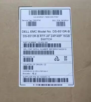 Brocade BR-6510-24-16G-R 24-Port 16G Fibre Channel SAN Switch, 408Gbps, 1U Rack-Mount