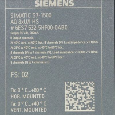 6ES7532-5HF00-0AB0 Siemens SIMATIC S7-1500 Modul Output Analog AQ8xU/I HS