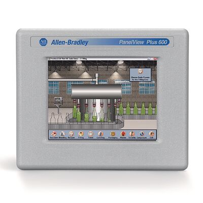 Allen-Bradley 2711PC-T6C20D8 PanelView Plus 6 Compact 600 HMI Terminal Layar Sentuh Ethernet RS232