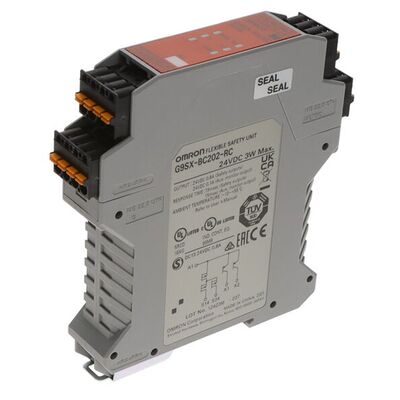 Modul Pengontrol Keamanan Omron G9SX-BC202-RT Pemasangan Rel DIN 24VDC