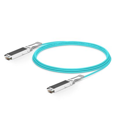 Kabel AOC OSFP/QSFP DD 800G,850nm, OM3/OM4, 1-50m, Hot-Pluggable, Daya Rendah, Interkoneksi Pusat Data