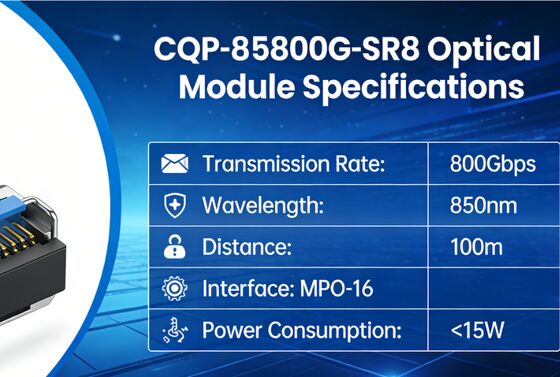 800Gbps QSFP-DD Optical Transceiver untuk 10km SMF dengan Hot-Swappable Design