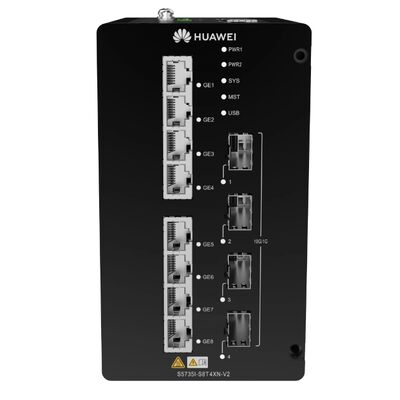Huawei CloudEngine S5735I-S8T4XN-V2 Layer Industrial 3 Switch. 8×GE RJ45 + 4×10GE SFP+ DIN-Rail Managed Ethernet Switch.
