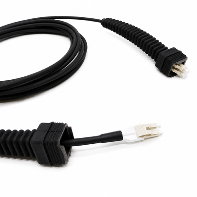 473302A FUFAY MM OD Kabel Patch Serat Optik LC-LC Duplex Multimode 100m Jumper Serat Jaringan Pusat Data Kepadatan Tinggi