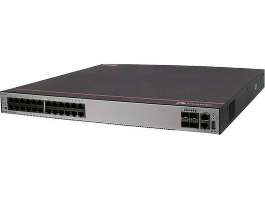 S5735-S24P4X, Huawei S5735-S switch, 24 x 10/100/1000BASE-T port, 4 x 10 GE SFP+ port, PoE+, tanpa modul daya