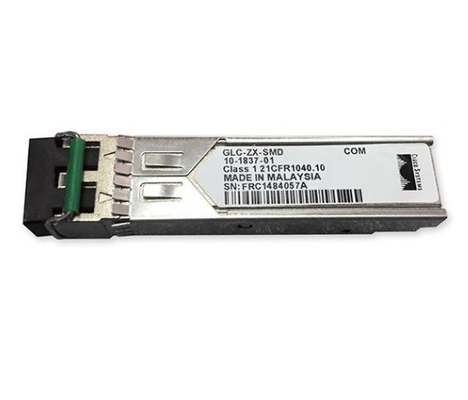 GLC-ZX-SMD Kompatibel 1000BASE-ZX SFP 1550nm 80km Industrial DOM Duplex LC SMF Transceiver Module
