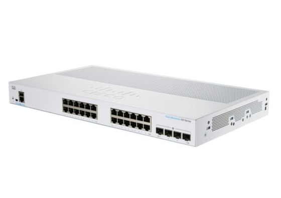 CBS350-24P-4X Cisco Business 350 Switch 24 10/100/1000 Port PoE+ Dengan Anggaran Daya 195W 4 10 Gigabit SFP