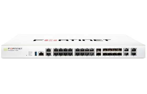 FG-100F Fortigate 100F FG-100F 22x GE RJ45 Port 4 SFP Port 2x 10 GE SFP+ FortiLinks Dual Power Supplies Redundansi