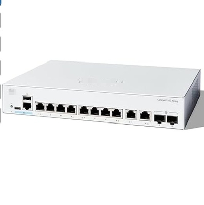 C1200-8P-E-2G Cisco Switches 8x 10/100/1000 PoE+ Port Dengan 67W Power Budget 2x Gigabit Tembaga/SFP Combo Port, Rack-mountable