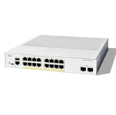 Cisco C1200-16P-2G - Cisco Switches 16x 10/100/1000 PoE + Port Dengan 120W Power Budget, 2x Gigabit SFP, Rack-mountable